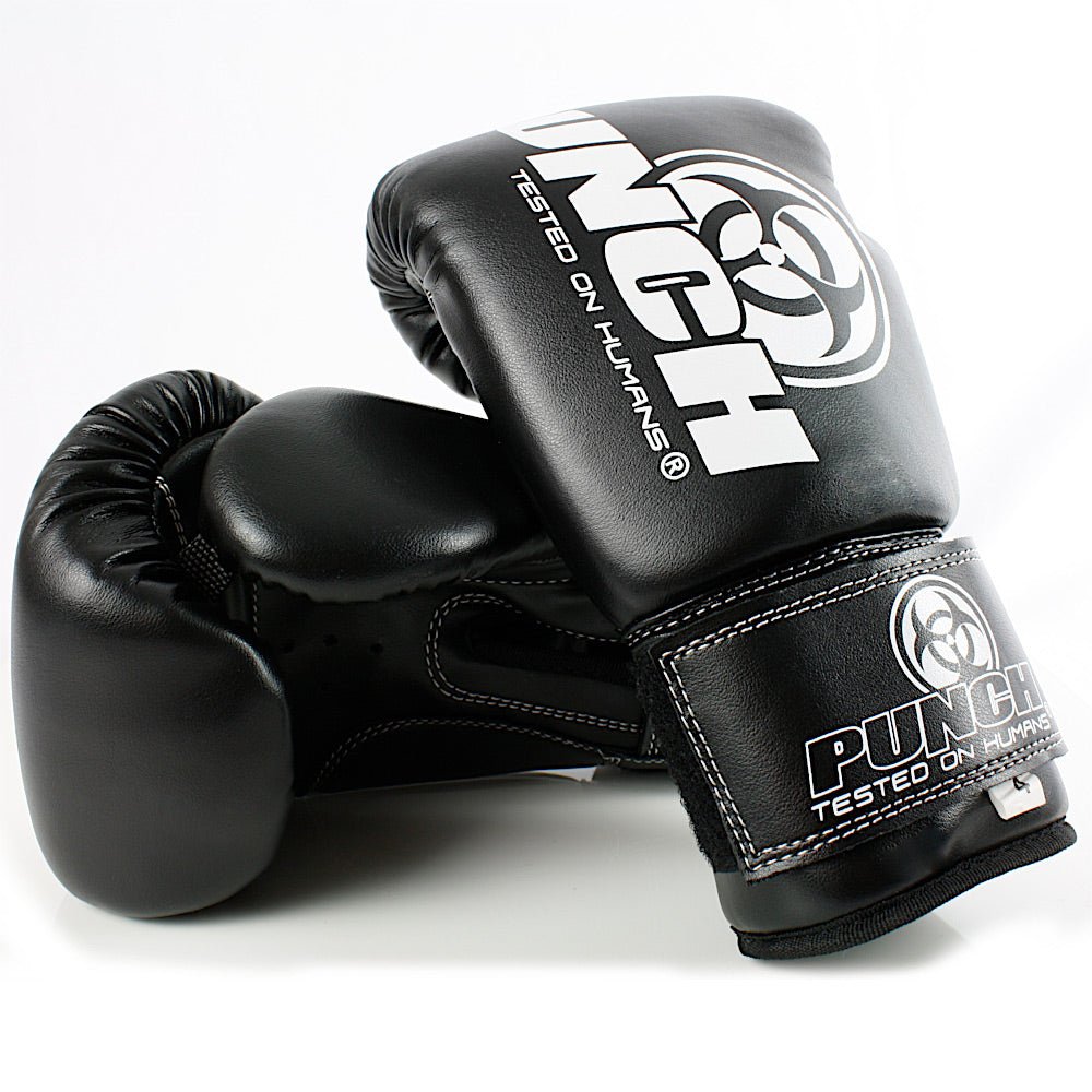 Kids Junior Urban Boxing Gloves Black - Punch
