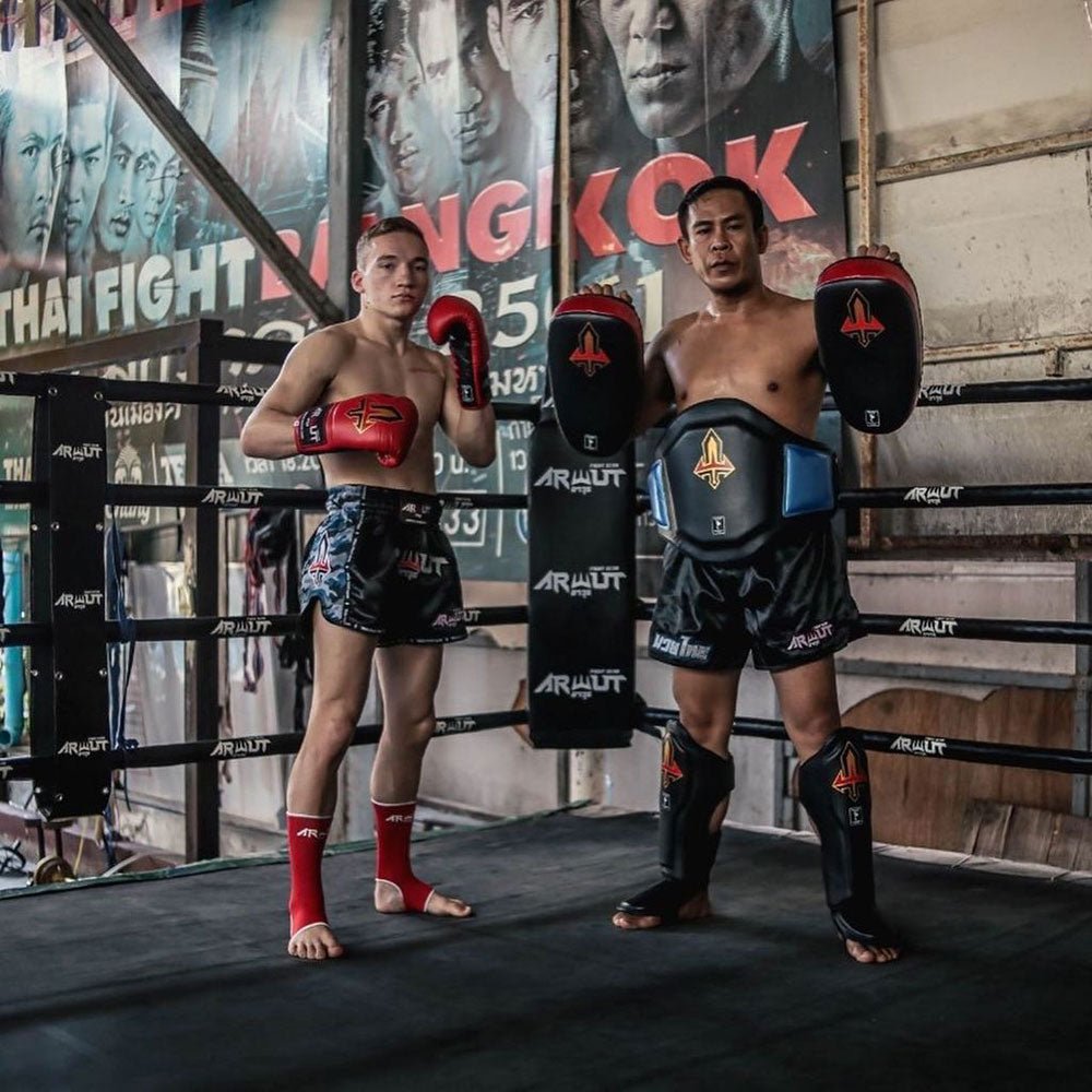 Dionatha and Coach with Muay Thai Equipment Australia