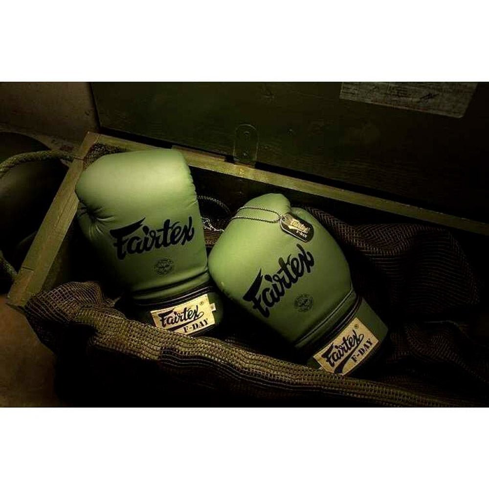 Green Army Boxing Gloves Fairtex BGV11