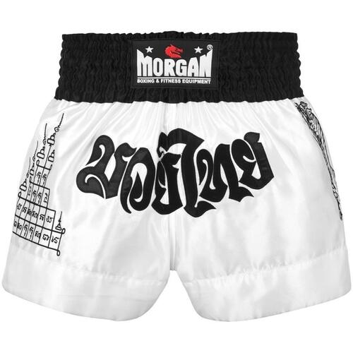Morgan v2 white tiger muay thai shorts