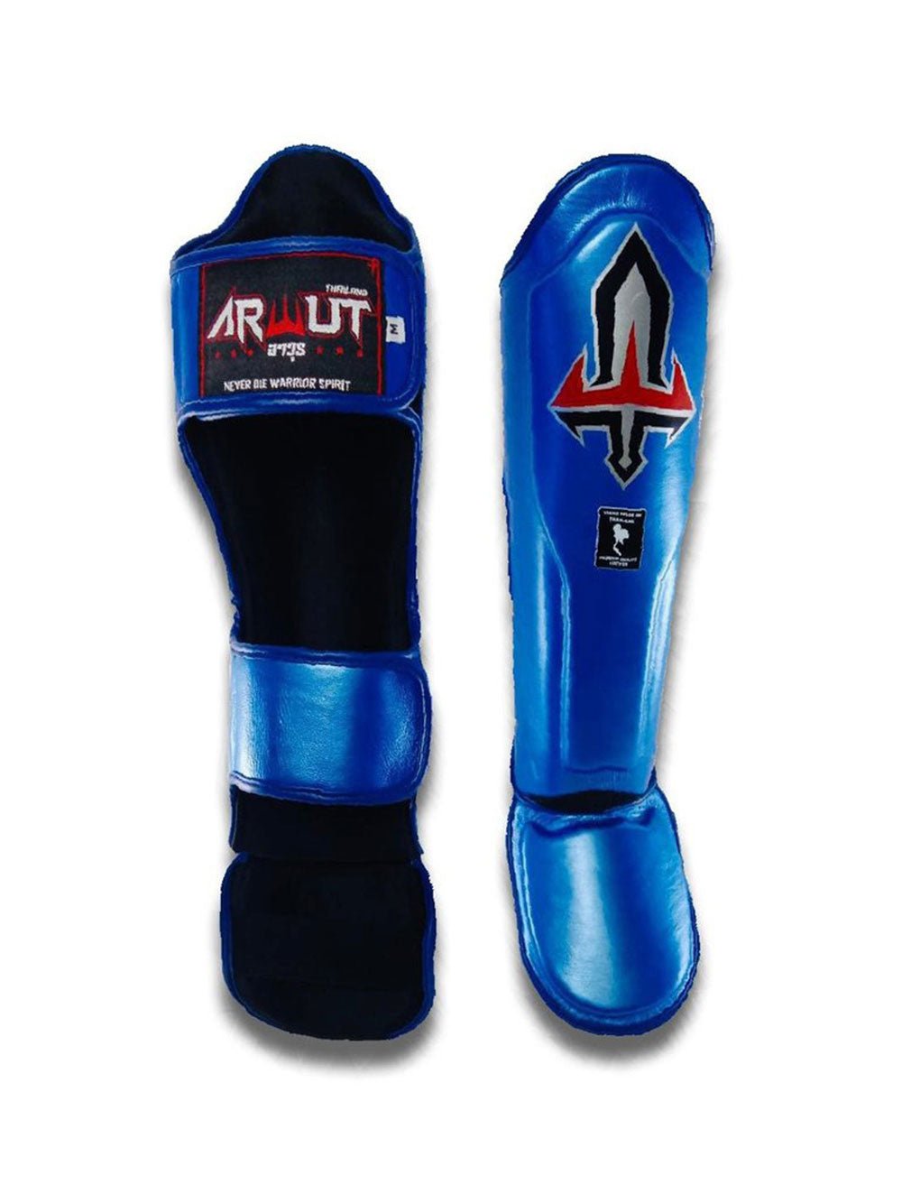 Metallic Blue Muay Thai Shin Pads