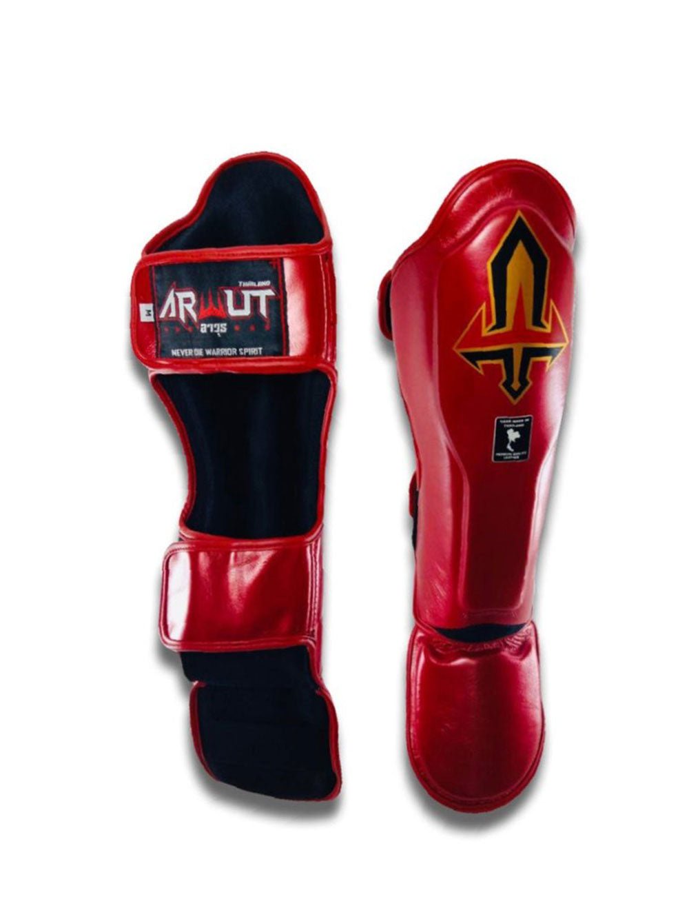 Metallic Red Muay Thai Shin Pads