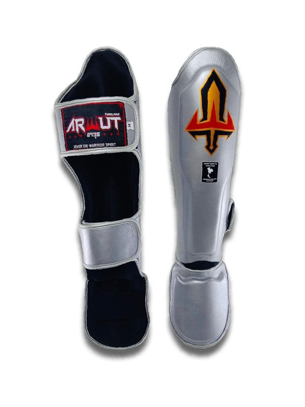 Silver Muay Thai Shin Pads