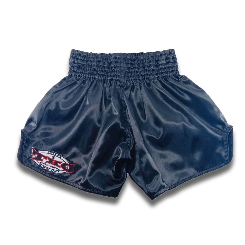 Arwut Classic Black Muay Thai Shorts Black/Blue