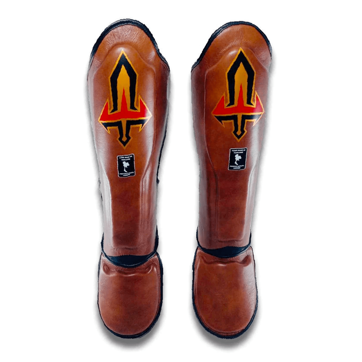 Arwut Muay Thai Shin Guards SG3-Small-Brown-Fight Gear Direct