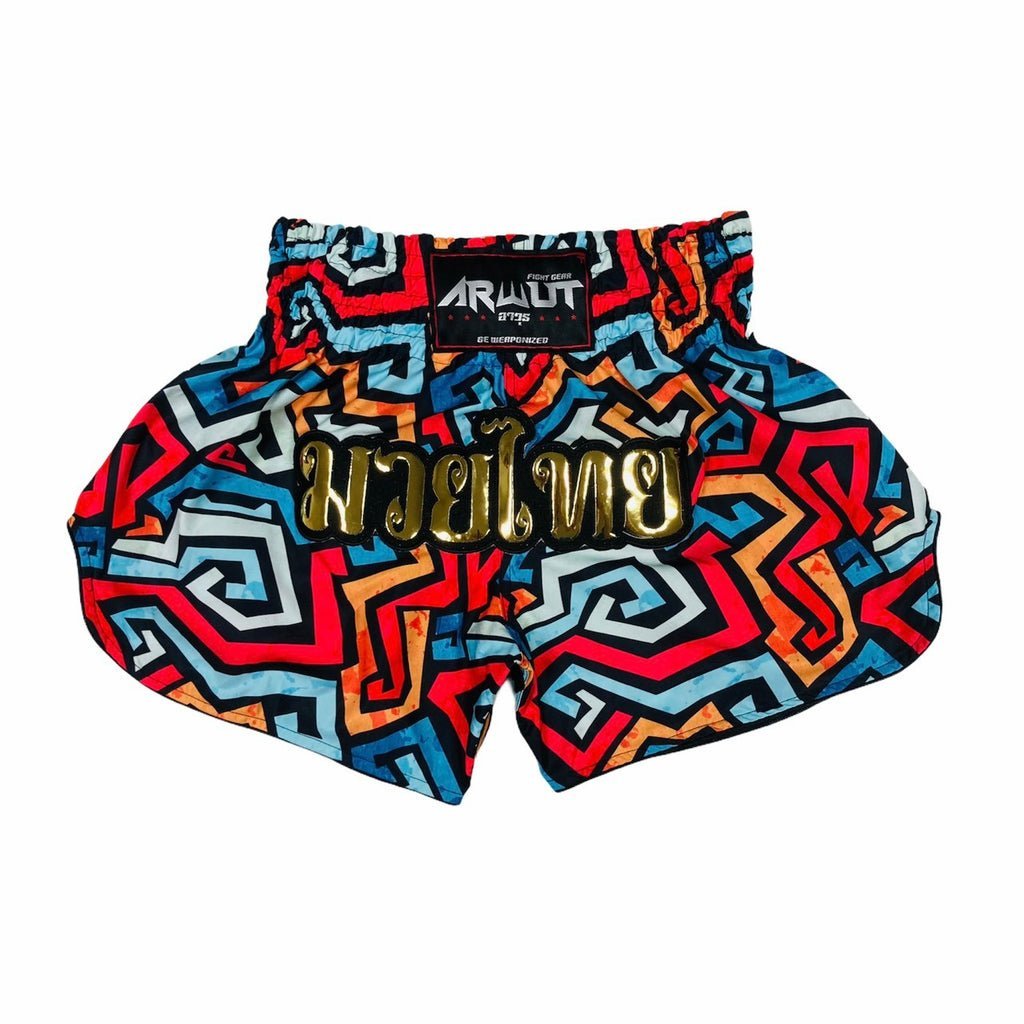 Arwut Muay Thai Shorts "Zig Zag Maze"
