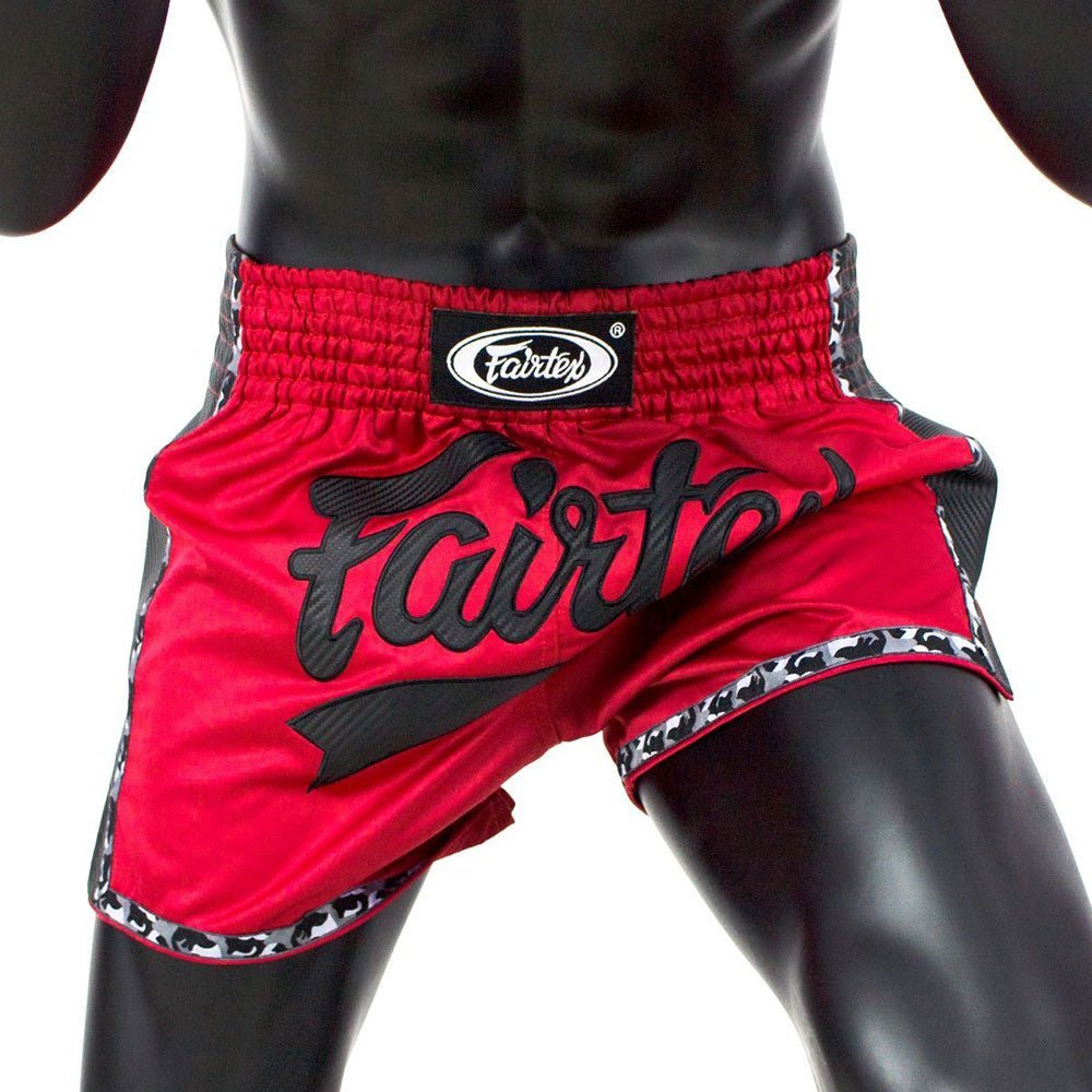 Muay Thai Shorts - BS1703 Red/Black Front