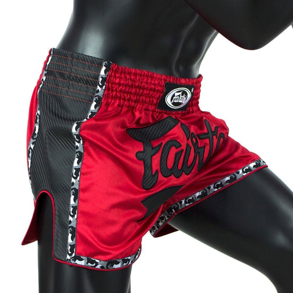 BS1703 Muay Thai Shorts Red Black