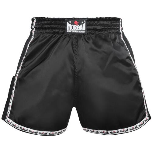 Muay Thai Boxing Shorts (All Black) - Morgan Sports