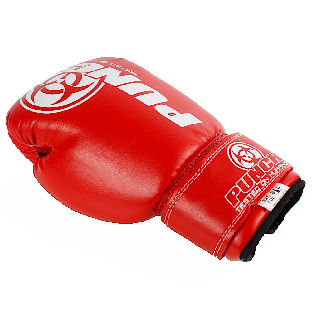 Kids Junior Urban Boxing Gloves Red Back - Punch