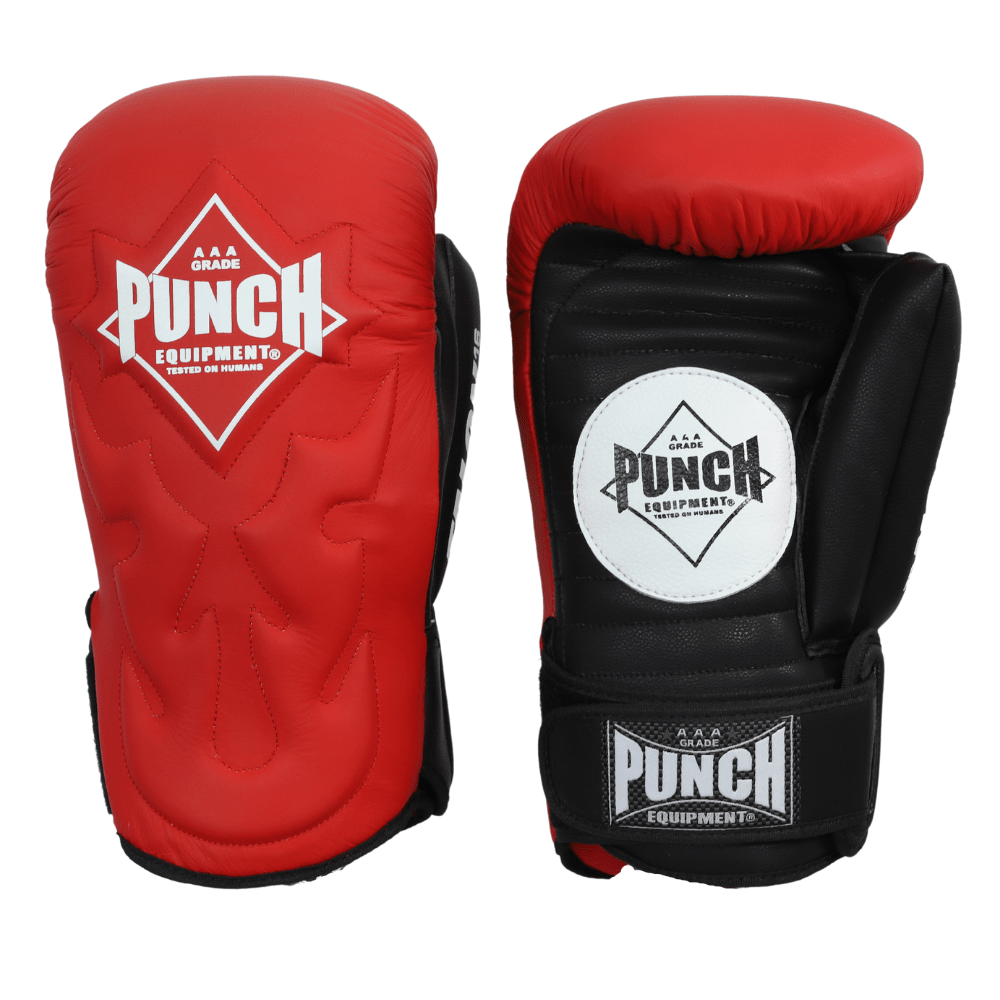 BOXING GLOVE/ PAD HYBRID – TALON – 16OZ – BLACK/RED