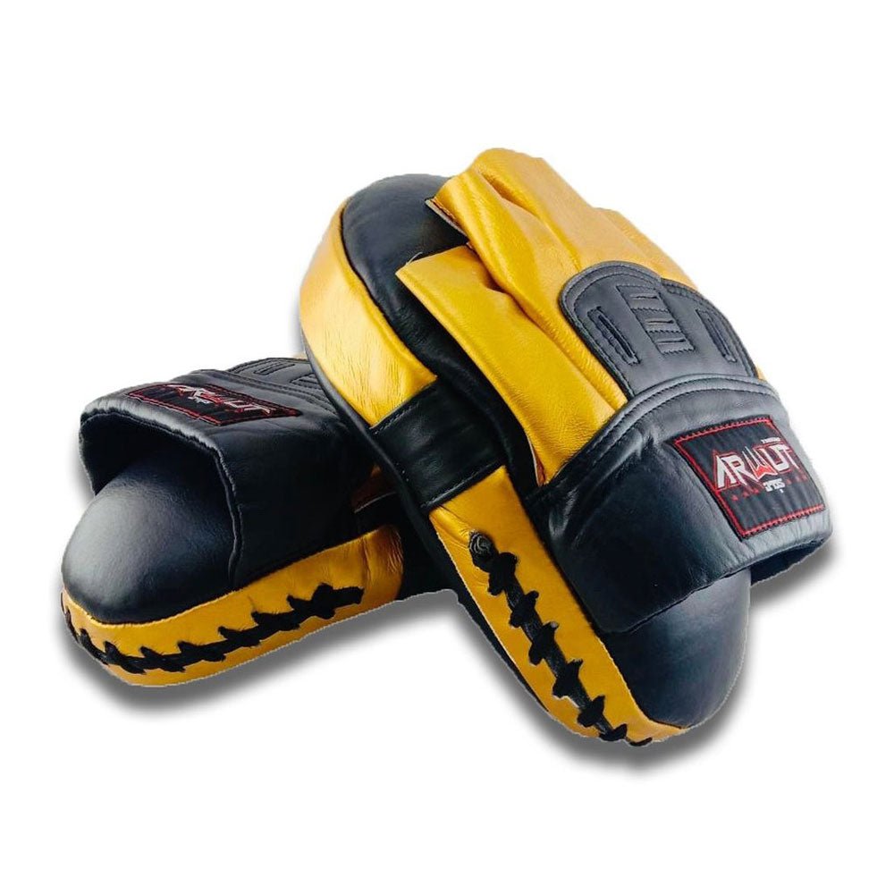Curved Boxing Pads Black Yellow