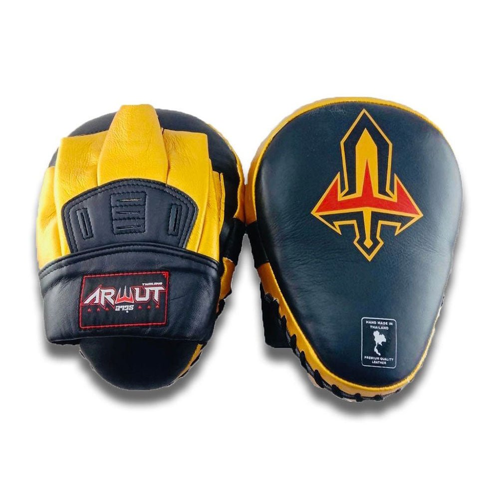 Curved Focus Mitts Black Yellow