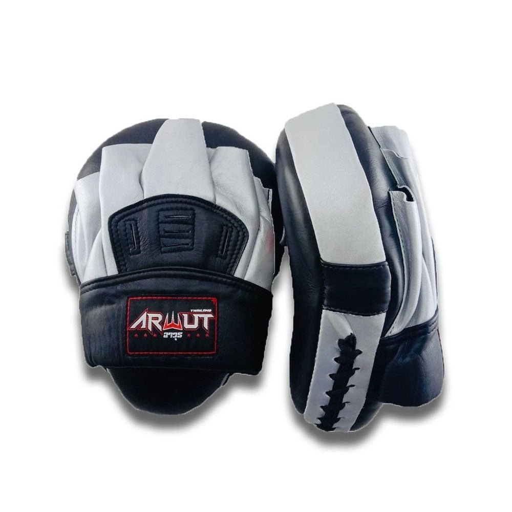 Grey Curved Boxing Pads