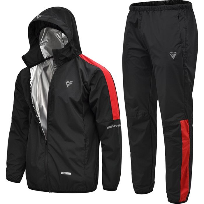 RDX Sauna Suit Black with Red Top and Bottom