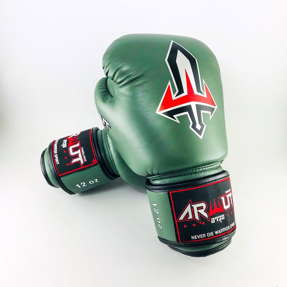 Arwut Muay Thai Boxing Gloves BG1-Green-8oz-AWT-BG1-GREEN-8