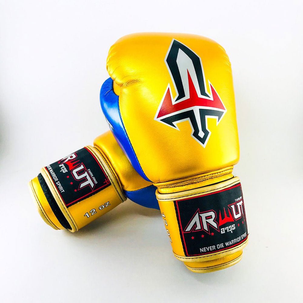Arwut Muay Thai Boxing Gloves BG1-Gold-8oz-AWT-BG1-GOLD-8