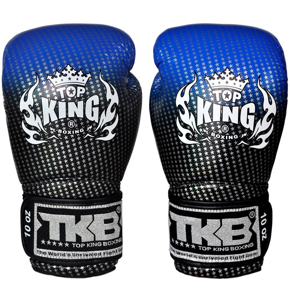 Top King Blue Super Star Muay Thai Boxing Gloves