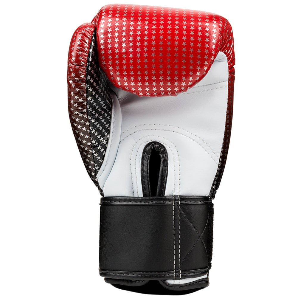 Top King Red Super Star Muay Thai Boxing Gloves Underneath