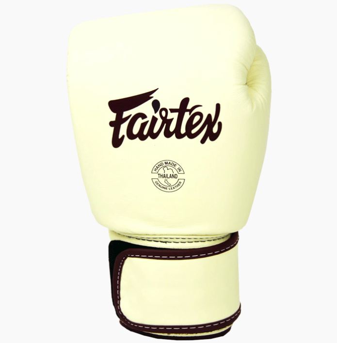 White Fairtex Leather Boxing Gloves