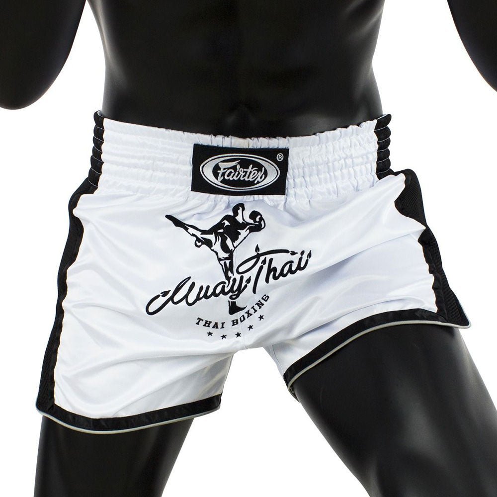 White BS1707 Muay Thai Shorts 