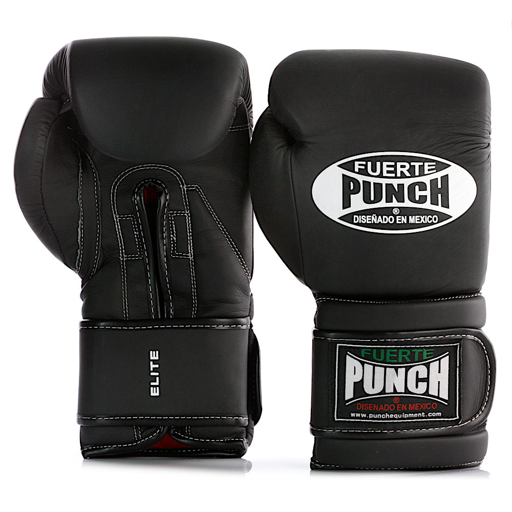 Elite Punch Boxing Gloves Black