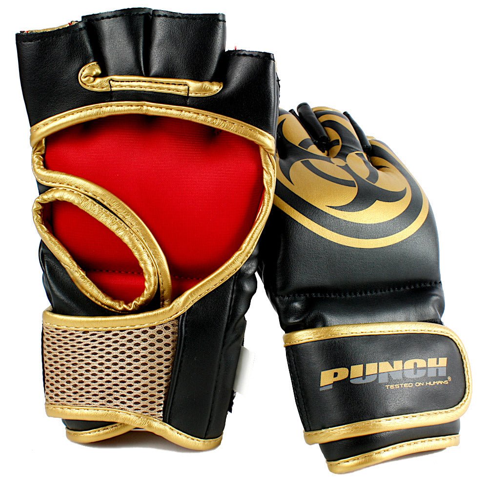 MMA Training Gloves Black Gold