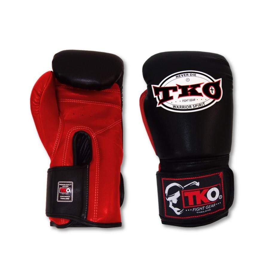 TKO Mexican Black Red Boxing Gloves 